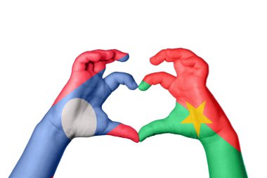Laos Burkina Faso Heart, El hareketi kalp yapmak, Kırpma Yolu