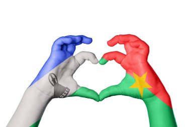 Lesotho Burkina Faso Kalbi, El hareketi kalp yapma, Kırpma Yolu