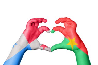 Panama Burkina Faso Heart, El hareketi kalp yapmak, Kırpma Yolu