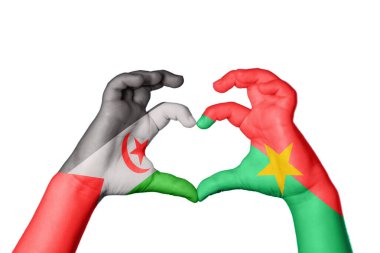 Sahra Arap Demokratik Cumhuriyeti Burkina Faso Kalbi, El hareketi kalp yapma, Kırpma Yolu