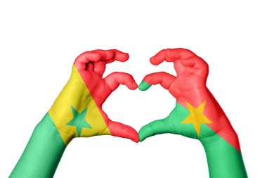 Senegal Burkina Faso Kalbi, El hareketi kalp yapma, Kırpma Yolu