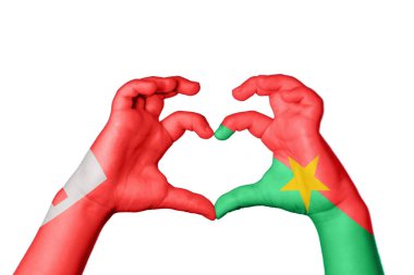 Tonga Burkina Faso Heart, El hareketi kalp yapmak, Kırpma Yolu