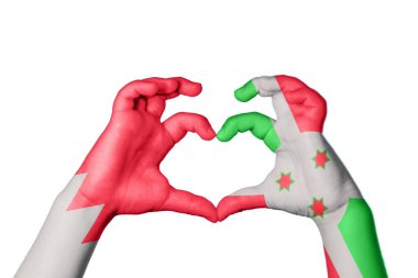 Bahreyn Burundi Kalbi, El hareketi kalp yapma, Kırpma Yolu