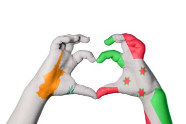 Kıbrıs Burundi Kalbi, El hareketi, kalp yapma, Kırpma Yolu