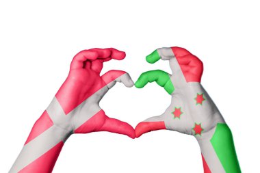 Danimarka Burundi Kalbi, El hareketi kalp yapma, Kırpma Yolu