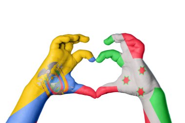 Ekvador Burundi Kalbi, El hareketi kalp yapma, Kırpma Yolu