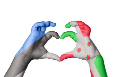 Estonya Burundi Kalbi, El hareketi kalp yapma, Kırpma Yolu