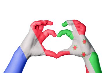 Fransa Burundi Kalbi, El hareketi kalp yapma, Kırpma Yolu