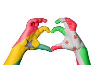 Gana Burundi Kalbi, El hareketi kalp yapma, Kırpma Yolu