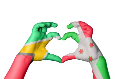 Guyana Burundi Kalp, El hareketi kalp yapma, Kırpma Yolu