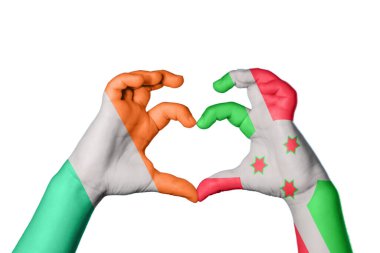 İrlanda Burundi Kalbi, El hareketi kalp yapma, Kırpma Yolu