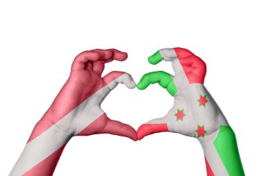 Letonya Burundi Kalbi, El hareketi kalp yapma, Kırpma Yolu