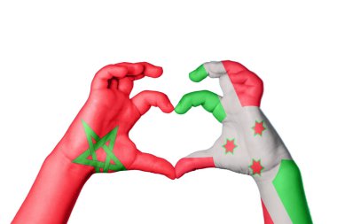 Fas Burundi Kalbi, El hareketi kalp yapma, Kırpma Yolu