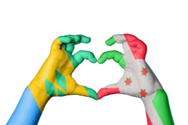 Saint Vincent ve Grenadines Burundi Kalbi, El hareketi kalp yapma, Kırpma Yolu