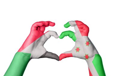 Sudan Burundi Kalp, el hareketi kalp yapma, Kırpma Yolu