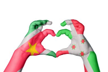 Surinam Burundi Heart, El hareketi kalp yapma, Kırpma Yolu