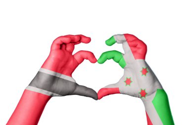 Trinidad ve Tobago Burundi Heart, El hareketi kalp yapma, Kırpma Yolu