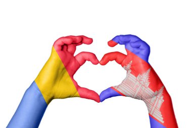 Romanya Kamboçya Kalbi ve El hareketi kalp yaptı, Kırpma Yolu