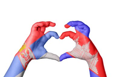 Sırbistan Kamboçya Kalbi ve El hareketi kalp yaptı, Kırpma Yolu