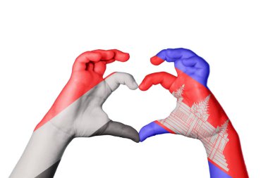 Yemen Kamboçya Kalbi, El hareketi kalp yapma, Kırpma Yolu