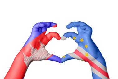 Kamboçya Cape Verde Yüreği, el hareketi kalp yapma, kırpma yolu