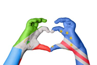 Ekvator Ginesi Pelerini Verde Kalbi, El hareketi kalp yapma, Kırpma Yolu