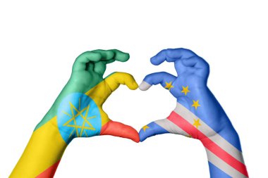 Etiyopya Pelerini Verde Kalbi, El hareketi kalp yapma, Kırpma Yolu