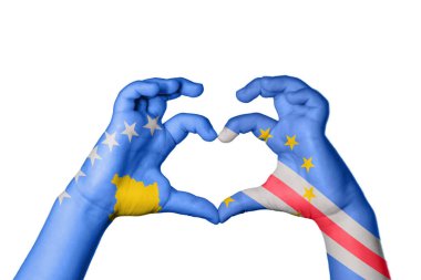 Kosova 'nın Kalbe Verde Burnu, El hareketi, kalp yapma, Kırpma Yolu