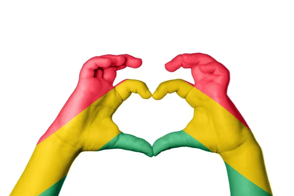 Bolivia Bolivia Heart Hand Gesture Making Heart Clipping Path — Stock Photo, Image