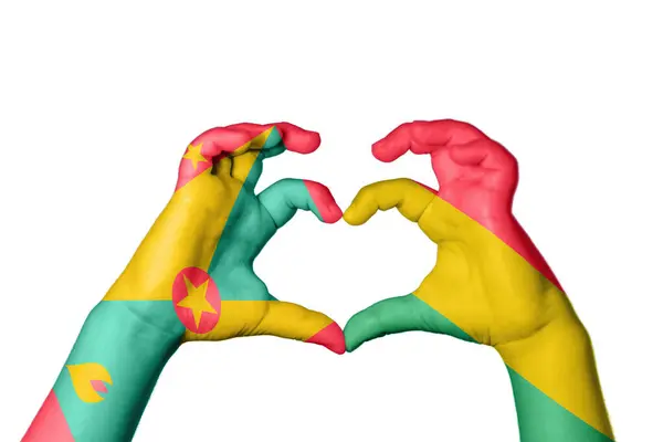 Гренада Боливия Сердце Жест Руки Делает Сердце Обрезка Пути — стоковое фото