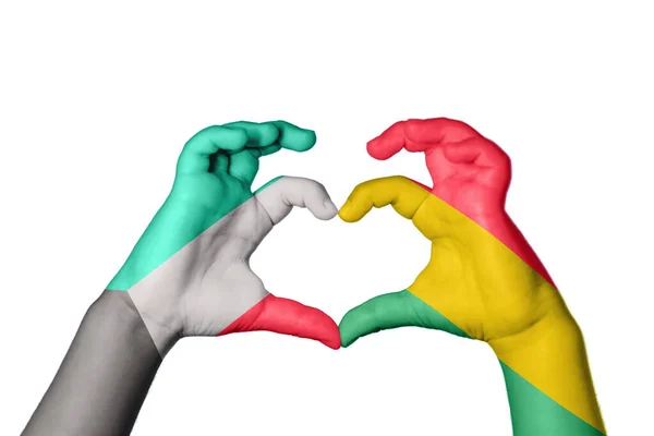 Кувейт Боливия Сердце Жест Руки Делает Сердце Клиппинг Путь — стоковое фото