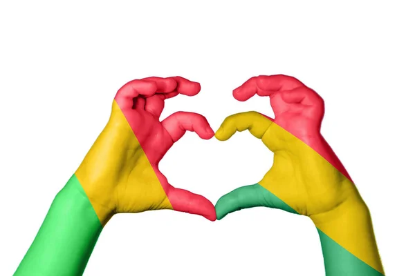 Mali Bolivien Herz Handbewegung Die Herz Macht Clipping Path — Stockfoto
