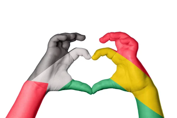 Palästina Bolivien Herz Handbewegung Die Herz Macht Clipping Path — Stockfoto