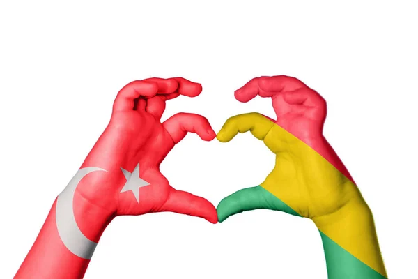 Turkije Bolivia Hart Hand Gebaar Maken Hart Knippad — Stockfoto