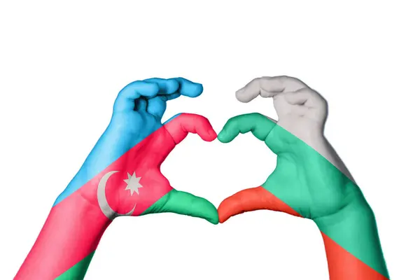 Aserbaidschan Bulgarien Herz Handbewegung Die Herz Macht Clipping Path — Stockfoto