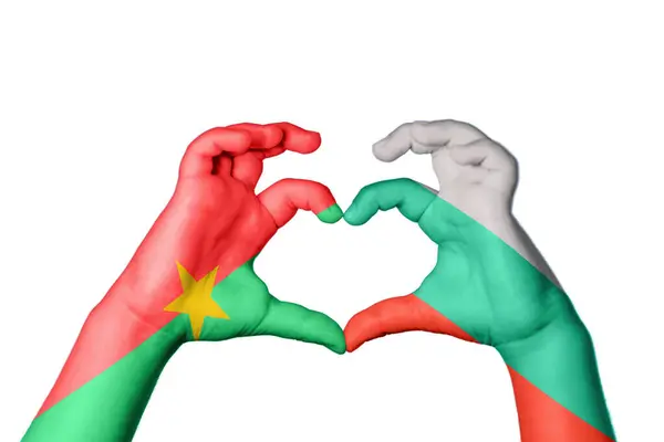 Burkina Faso Bulgaristan Kalbi Hareketi Kalp Yapma Kırpma Yolu — Stok fotoğraf