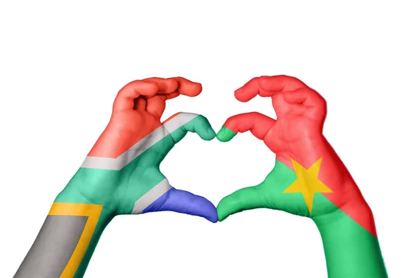 Юар Буркина Фасо Сердце Жест Сердца Отрезание Пути — стоковое фото