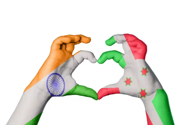 India Burundi Hart Hand Gebaar Maken Hart Knippen Pad — Stockfoto