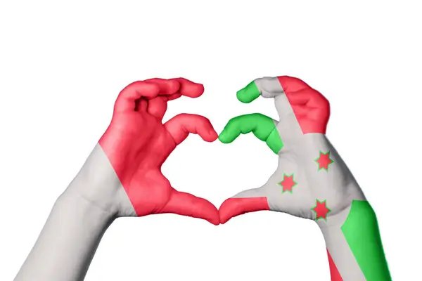马耳他布隆迪心 手的手势让心 收割之路 — 图库照片