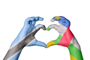 Botswana Orta Afrika Cumhuriyeti Kalbi, El hareketi kalp yapma, Kırpma Yolu