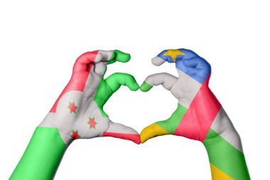 Burundi Orta Afrika Cumhuriyeti Kalbi, El hareketi kalp yapma, Kırpma Yolu