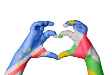 Cape Verde Orta Afrika Cumhuriyeti Kalbi, El hareketi kalp yapma, Kırpma Yolu