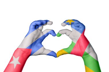 Küba Orta Afrika Cumhuriyeti Kalbi, El hareketi kalp yapma, Kırpma Yolu