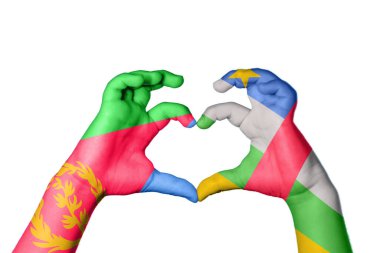 Eritre Orta Afrika Cumhuriyeti Kalbi, El hareketi kalp yapma, Kırpma Yolu