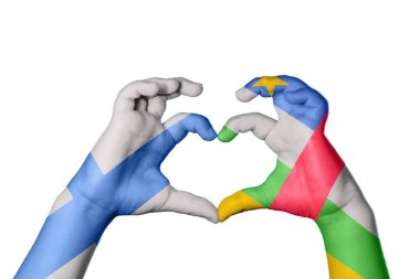 Finlandiya Orta Afrika Cumhuriyeti Kalbi, El hareketi kalp yapma, Kırpma Yolu