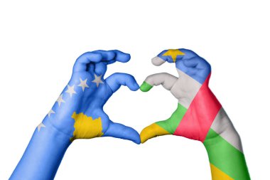 Kosova Orta Afrika Cumhuriyeti Kalbi ve El hareketi kalp yaptı, Kırpma Yolu