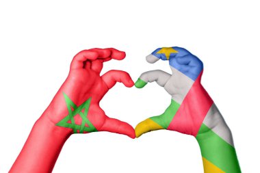 Fas Orta Afrika Cumhuriyeti Kalbi, El hareketi kalp yapma, Kırpma Yolu