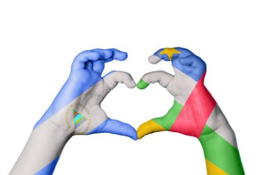 Nikaragua Orta Afrika Cumhuriyeti Kalbi, El hareketi kalp yapma, Kırpma Yolu