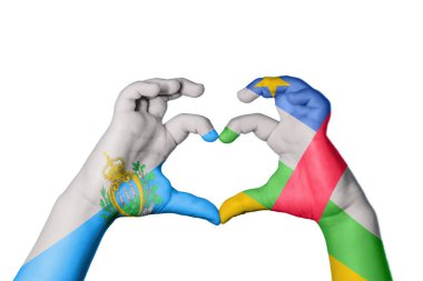 San Marino Orta Afrika Cumhuriyeti Kalbi, El hareketi kalp yapma, Kırpma Yolu