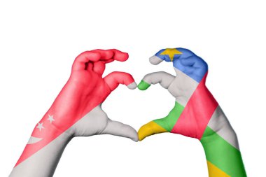 Singapur Orta Afrika Cumhuriyeti Kalbi, El hareketi kalp yapma, Kırpma Yolu